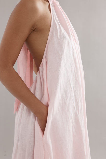 Caitlin Crisp | Bianca Dress - Pink Linen