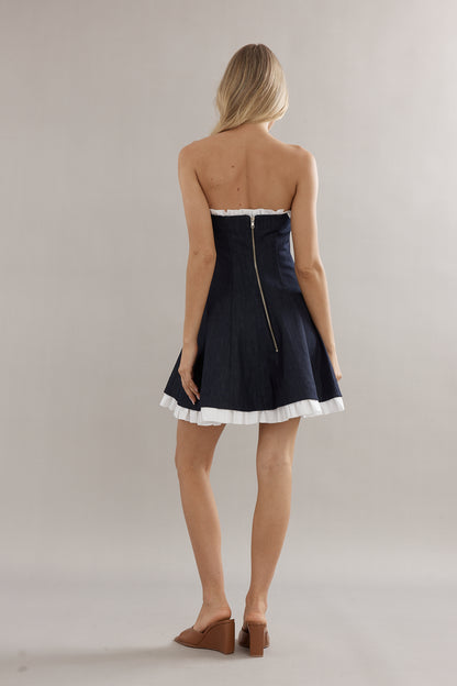 Caitlin Crisp | Frilly Charleston Mini - Indigo