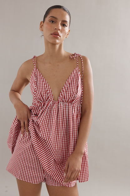 Caitlin Crisp | Esther Top - Red Gingham