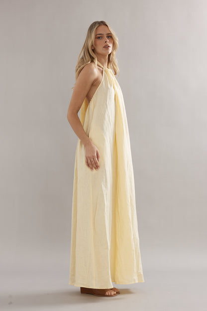 Caitlin Crisp | Bianca Dress - Yellow Linen