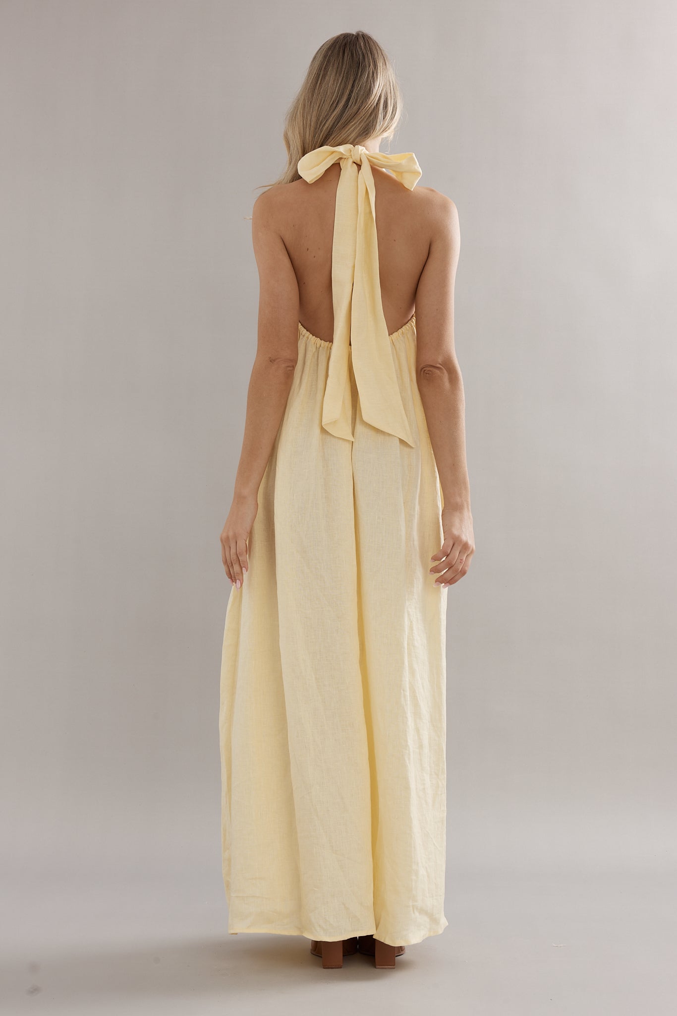 Caitlin Crisp | Bianca Dress - Yellow Linen