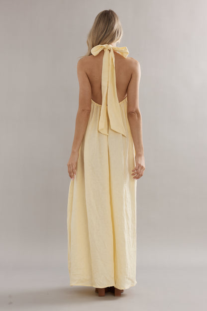 Caitlin Crisp | Bianca Dress - Yellow Linen