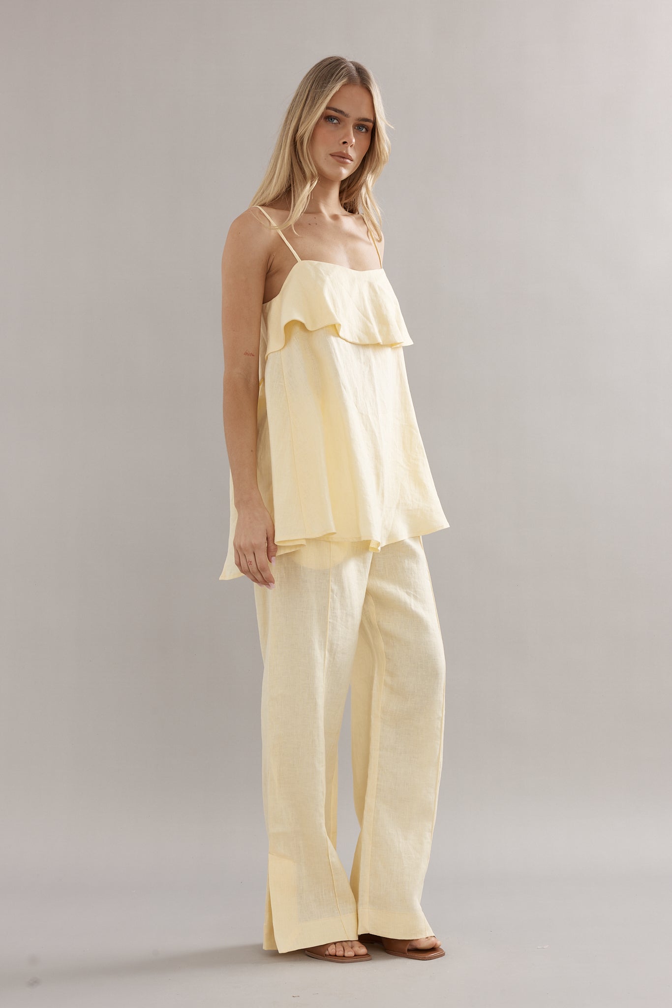 Caitlin Crisp | Rio Top - Yellow Linen