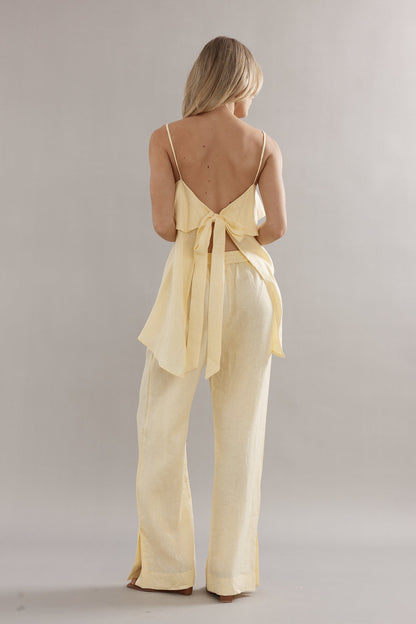 Caitlin Crisp | Rio Top - Yellow Linen