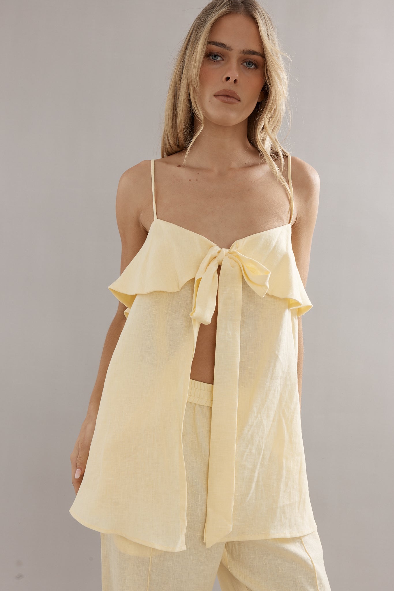 Caitlin Crisp | Rio Top - Yellow Linen
