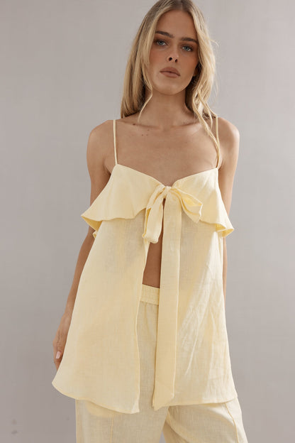 Caitlin Crisp | Rio Top - Yellow Linen