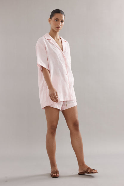 Caitlin Crisp | Ibiza Shirt - Pink Linen