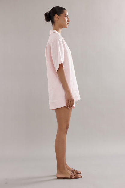 Caitlin Crisp | Ibiza Shirt - Pink Linen