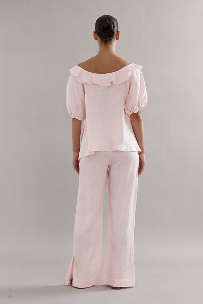 Caitlin Crisp | Little Darling Blouse - Pink Linen