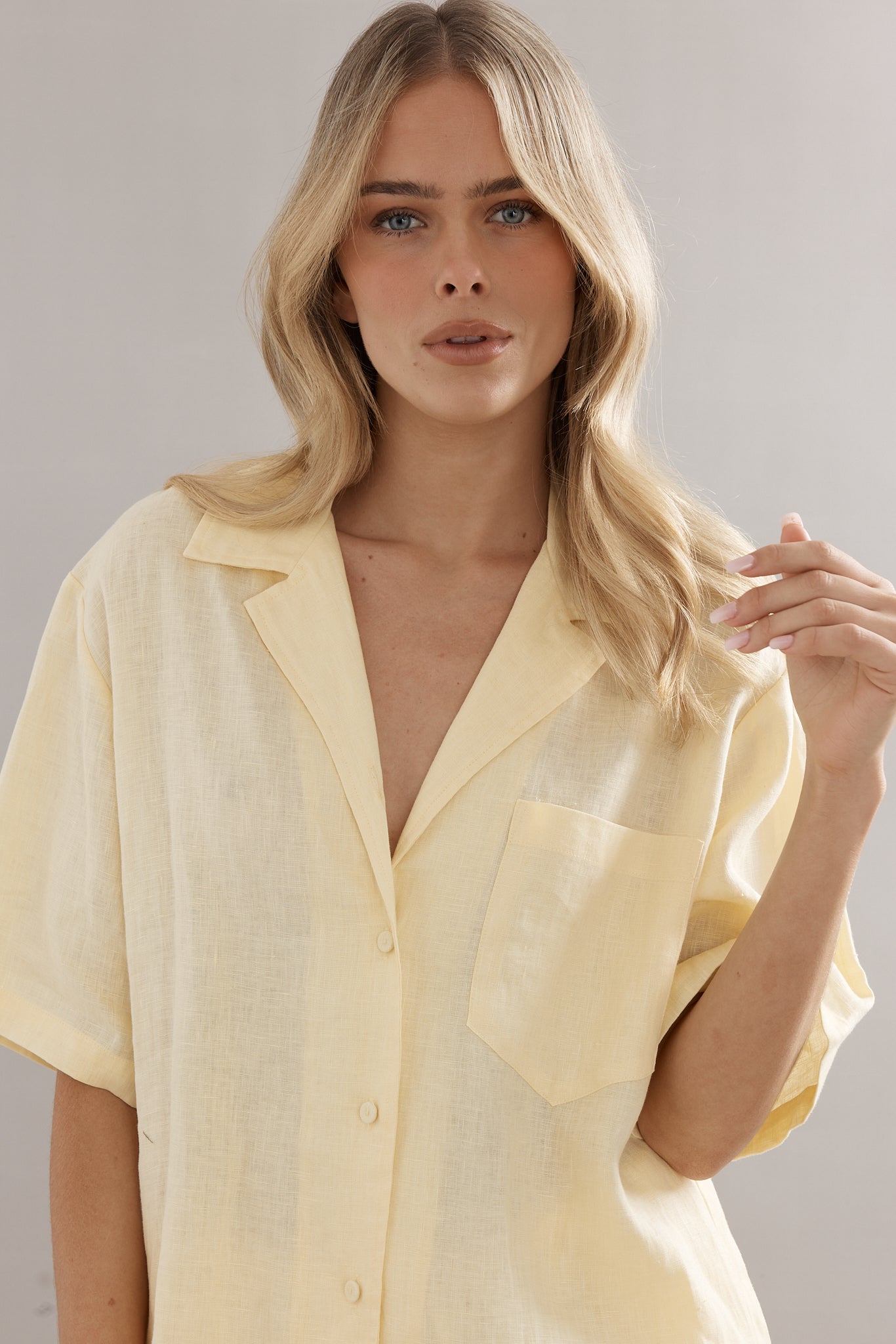 Caitlin Crisp | Ibiza Shirt - Yellow Linen