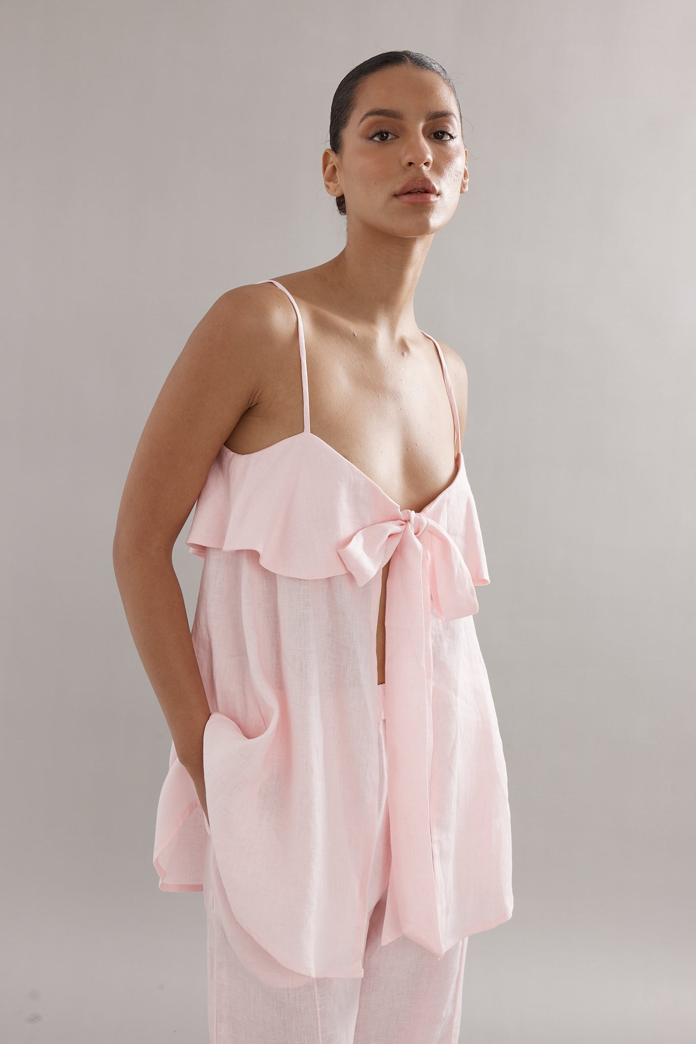 Caitlin Crisp | Rio Top - Pink Linen