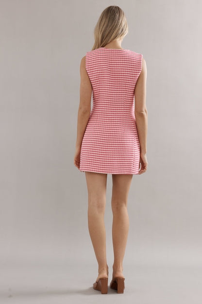 Caitlin Crisp | Manhattan Mini - Pink Houndstooth