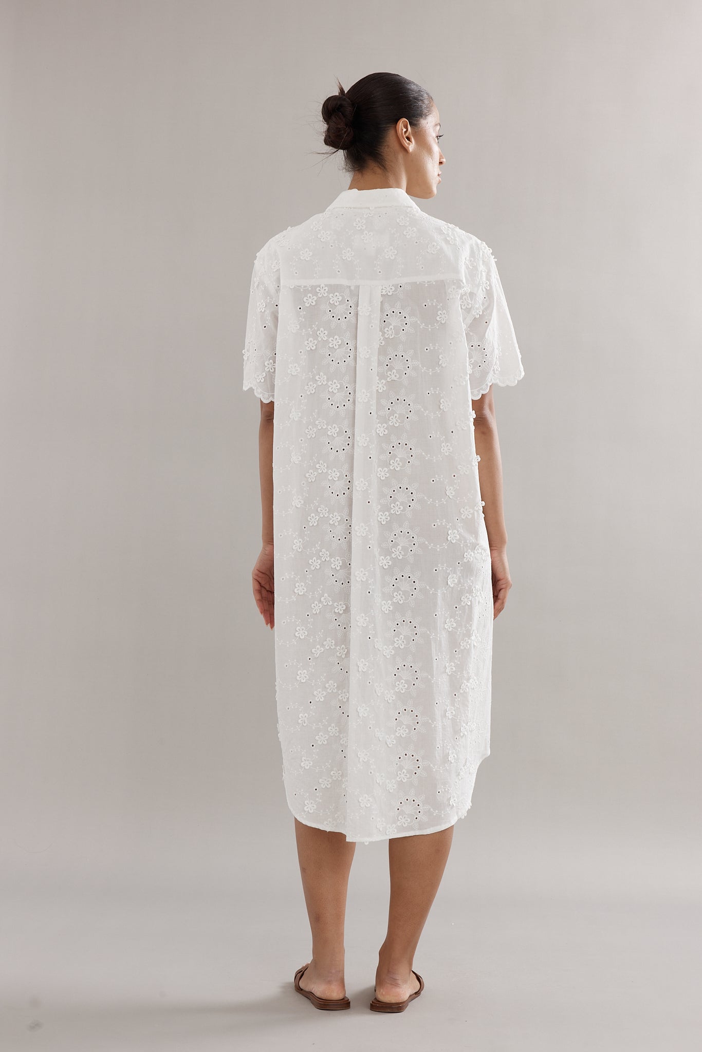 Caitlin Crisp | Mackenzie Shirt Dress - White Broderie