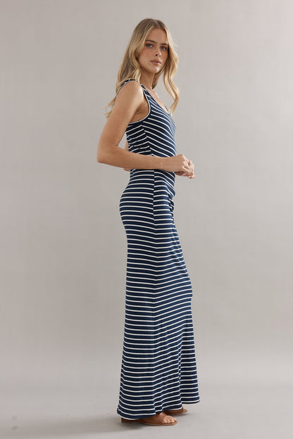 Caitlin Crisp | Pitstop Dress - Navy Stripe