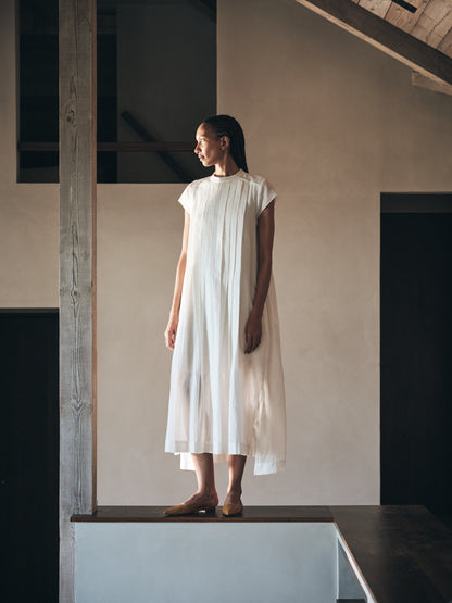 Rabens Saloner | Multi Layer Long Dress - Bone