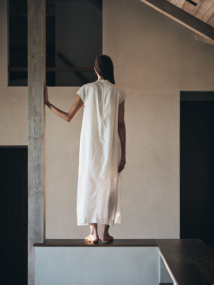 Rabens Saloner | Multi Layer Long Dress - Bone