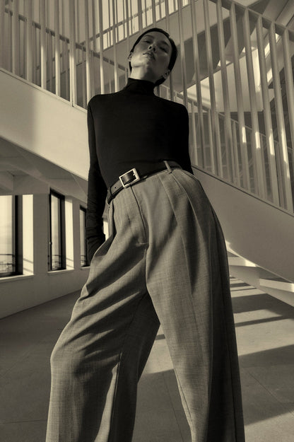 Camilla and Marc | Ren Pant - Charcoal Herringbone