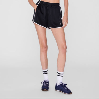 Anine Bing | Sully Sporty Socks - White & Black Stripe