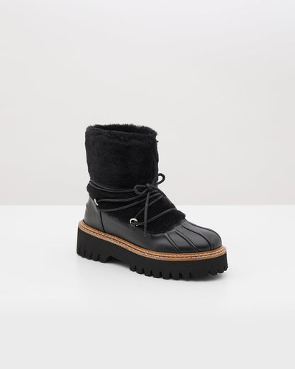 Yves Salomon | Merino Ironed Lamb Shoes - Black