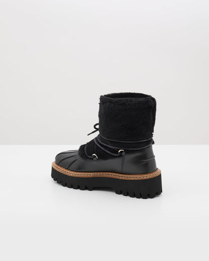 Yves Salomon | Merino Ironed Lamb Shoes - Black