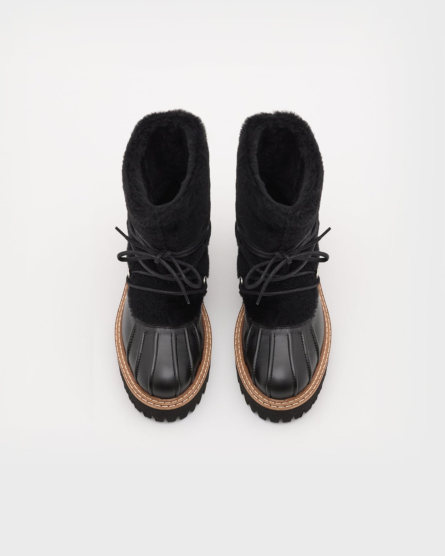 Yves Salomon | Merino Ironed Lamb Shoes - Black