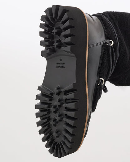 Yves Salomon | Merino Ironed Lamb Shoes - Black