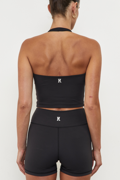 Pinky & Kamal | Wrap Halter - Black