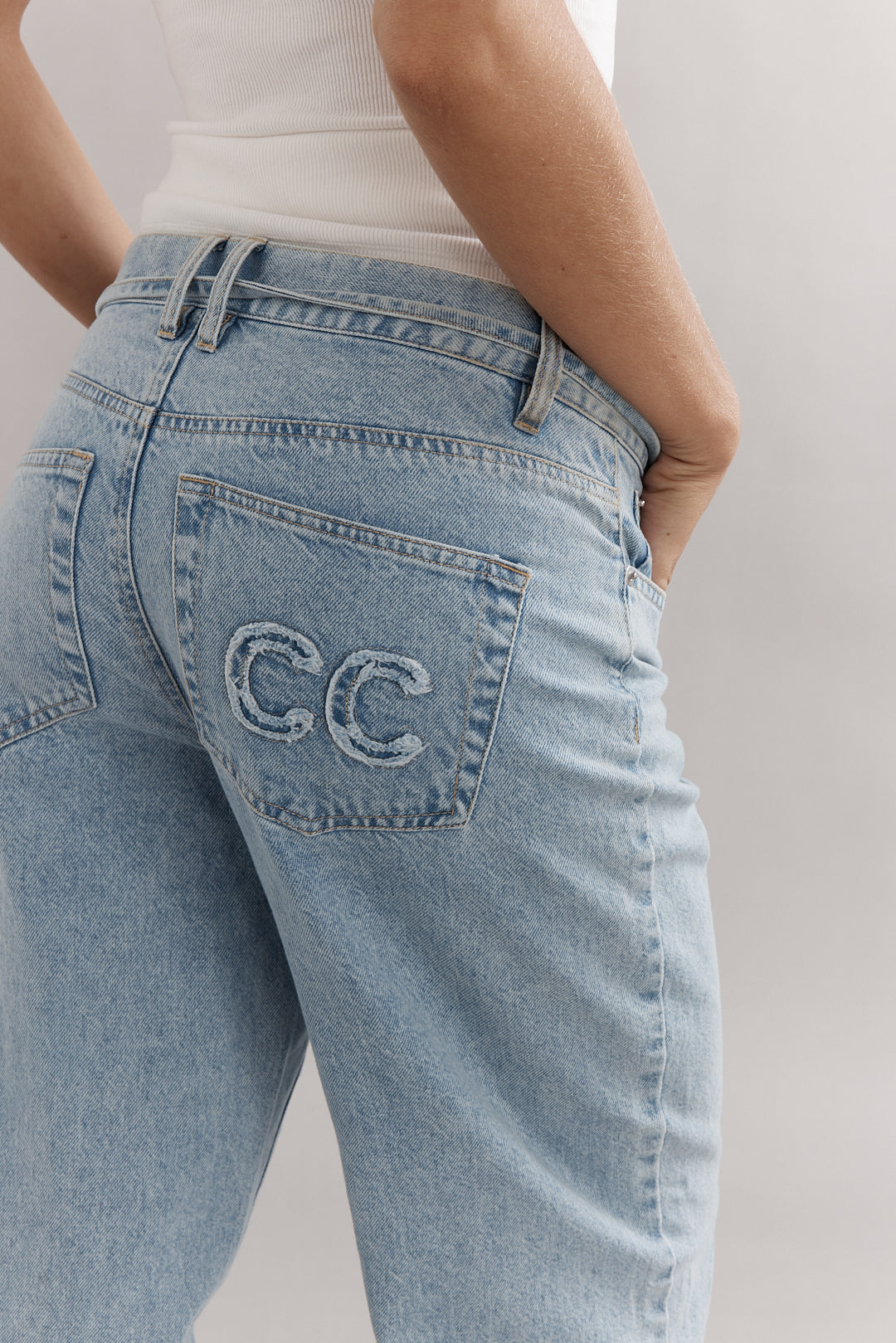 Caitlin Crisp | Low Rise Leo Jean - Light Blue