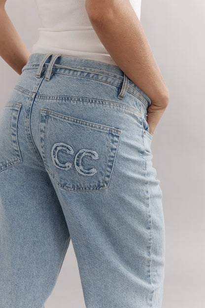 Caitlin Crisp | Low Rise Leo Jean - Light Blue