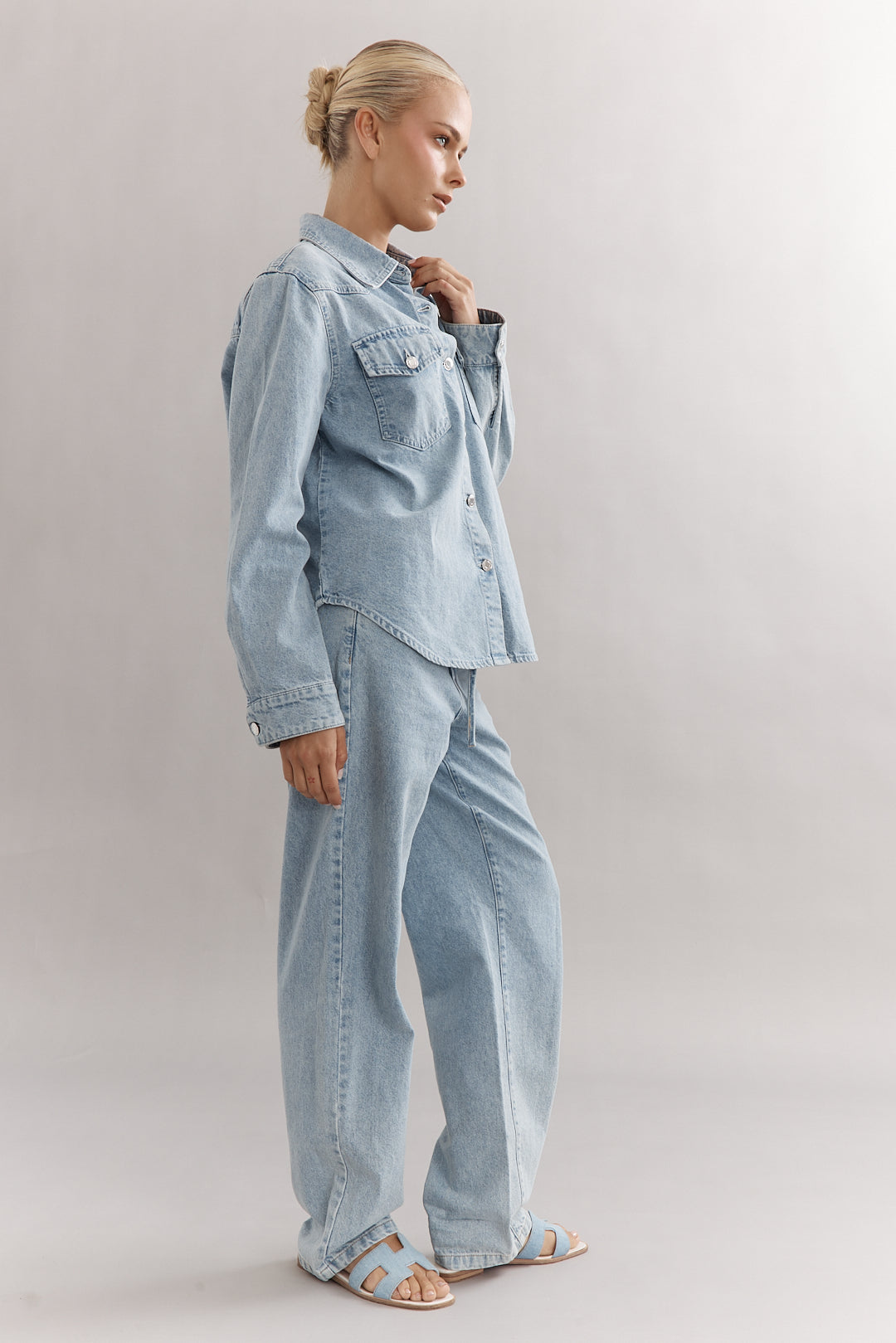 Caitlin Crisp | Luca Shacket - Light Blue