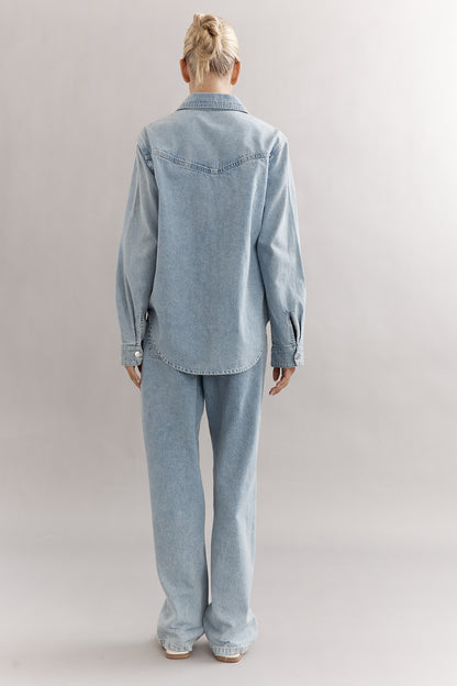 Caitlin Crisp | Luca Shacket - Light Blue