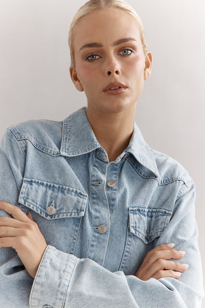 Caitlin Crisp | Luca Shacket - Light Blue