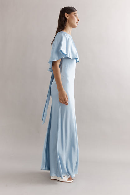 Caitlin Crisp | Blair Gown - Light Blue Satin