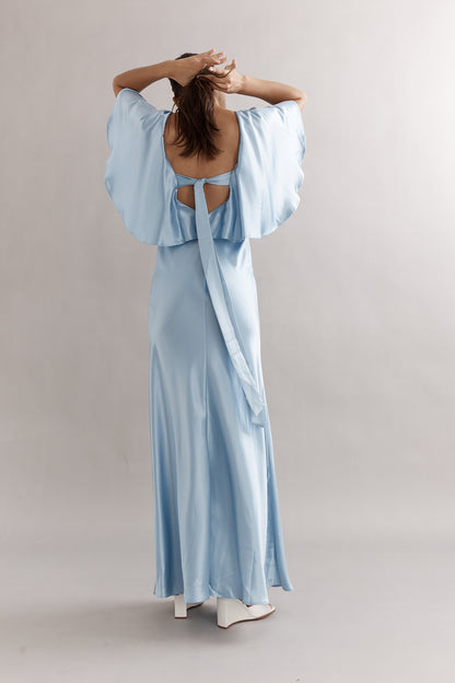 Caitlin Crisp | Blair Gown - Light Blue Satin
