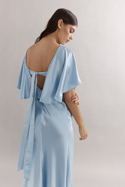 Caitlin Crisp | Blair Gown - Light Blue Satin