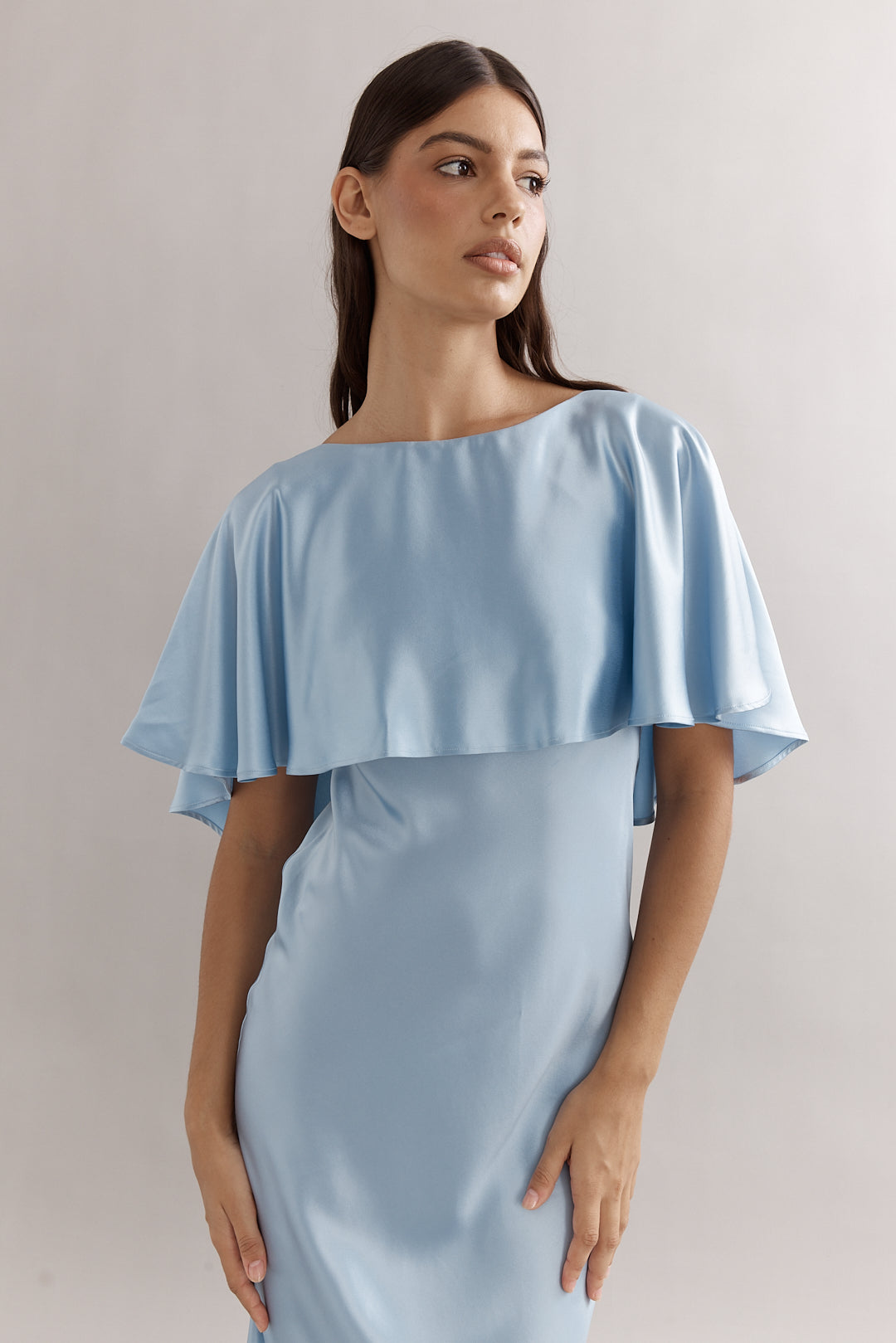 Caitlin Crisp | Blair Gown - Light Blue Satin