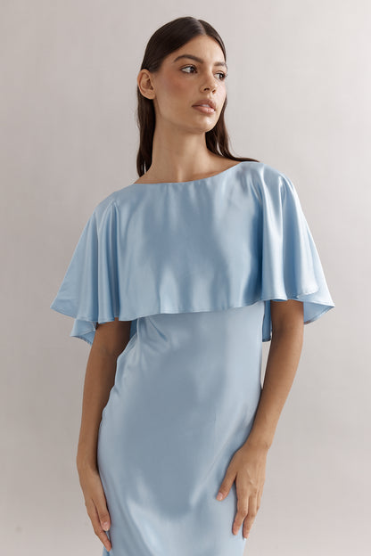 Caitlin Crisp | Blair Gown - Light Blue Satin
