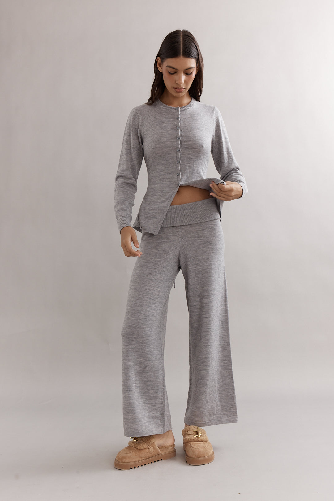 Caitlin Crisp | Angelina Merino Pant - Grey