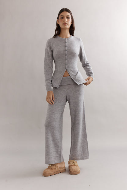 Caitlin Crisp | Ballerina Merino Cardigan - Grey