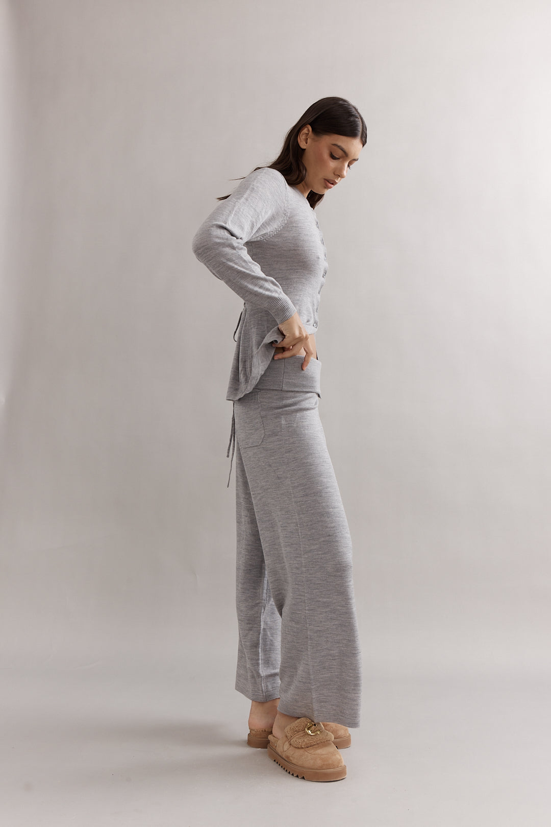 Caitlin Crisp | Angelina Merino Pant - Grey