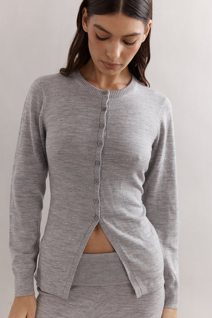 Caitlin Crisp | Ballerina Merino Cardigan - Grey