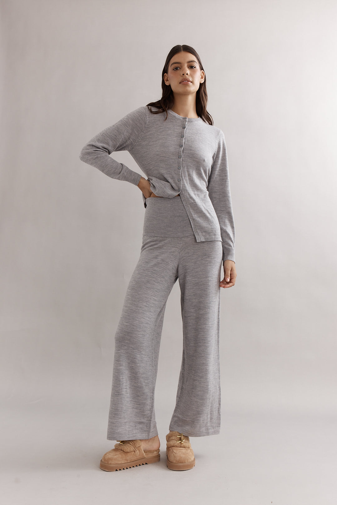 Caitlin Crisp | Angelina Merino Pant - Grey