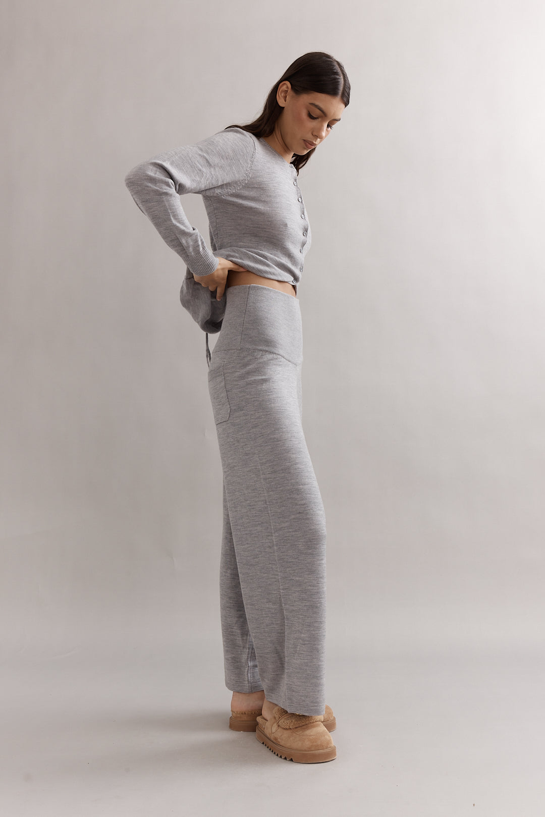 Caitlin Crisp | Angelina Merino Pant - Grey