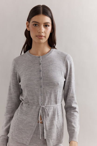 Caitlin Crisp | Ballerina Merino Cardigan - Grey
