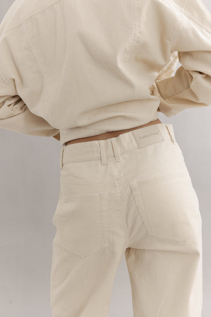 Caitlin Crisp | Harlow Corduroy Pant - Cream