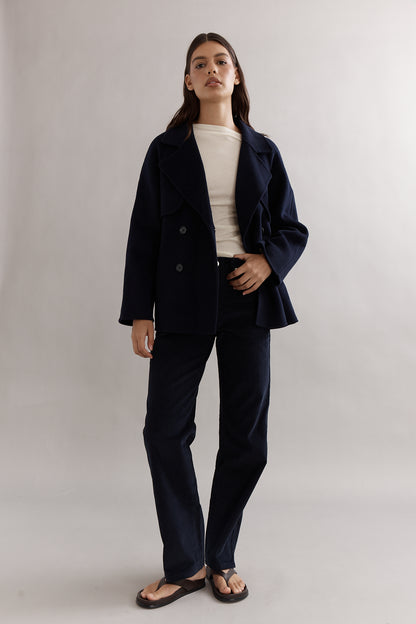 Caitlin Crisp | Teddy Cropped Trench - Navy