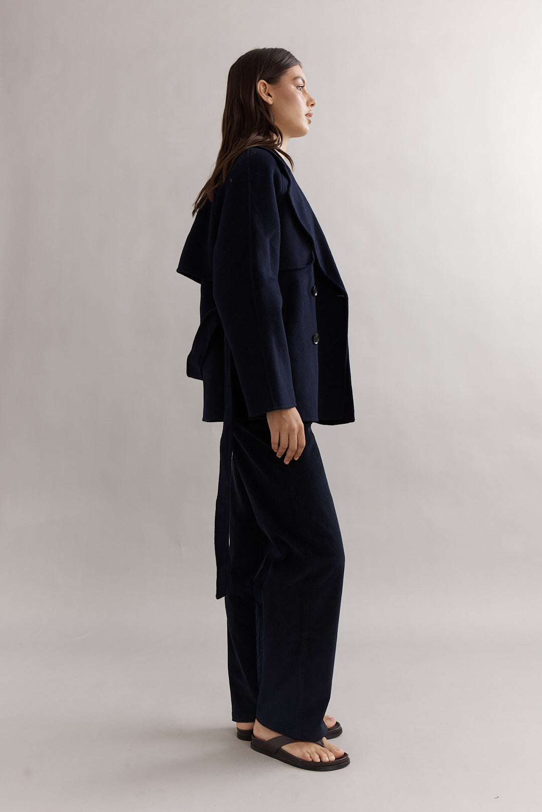 Caitlin Crisp | Teddy Cropped Trench - Navy