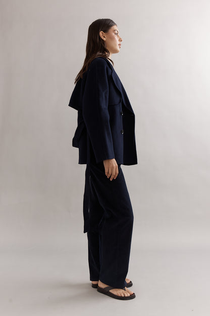 Caitlin Crisp | Teddy Cropped Trench - Navy