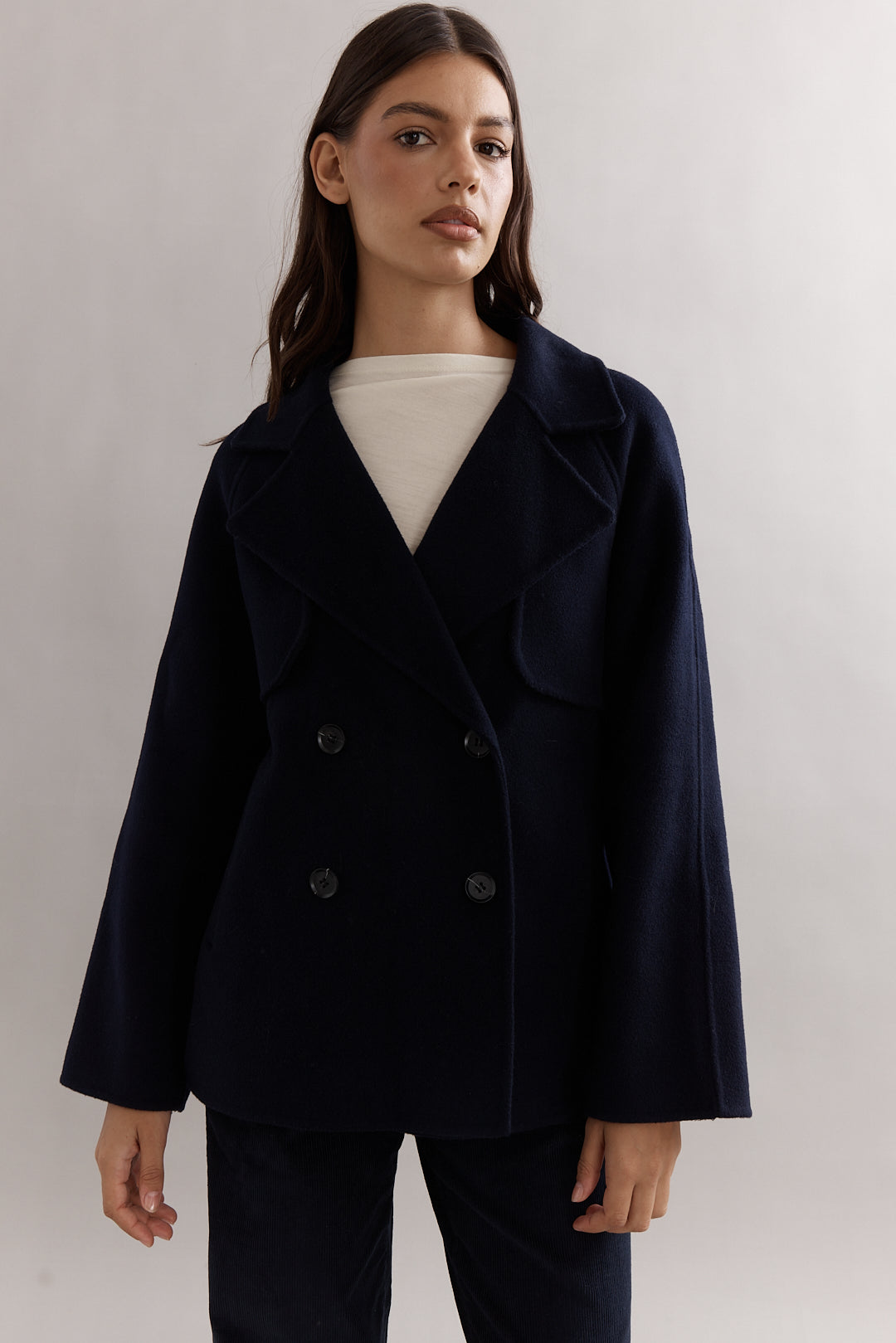 Caitlin Crisp | Teddy Cropped Trench - Navy