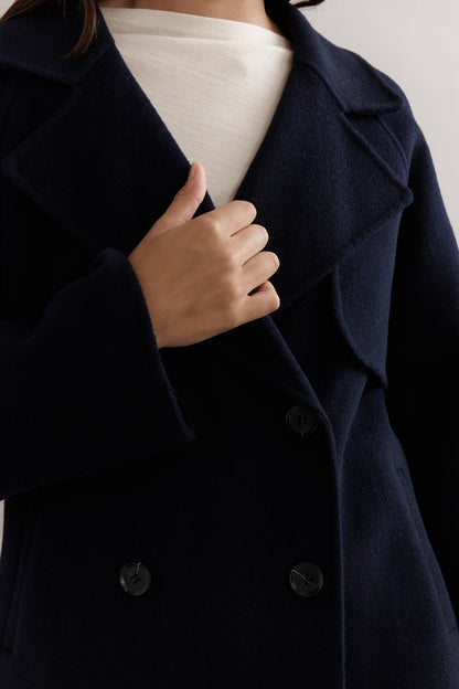 Caitlin Crisp | Teddy Cropped Trench - Navy